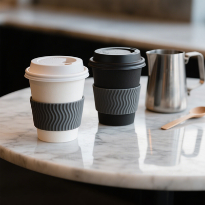 Customized logo eco-friendly biodegradable disposable takeaway hot drink paper coffee cup