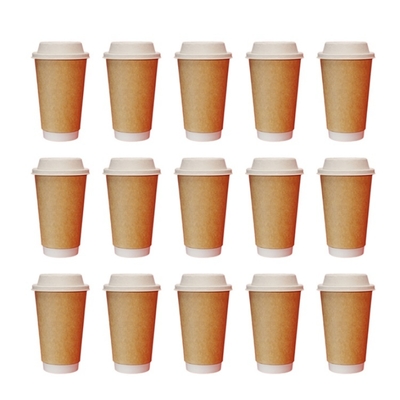 Wholesale of disposable coffee paper cups customized printing of logos double-layer paper cups
