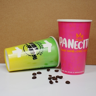 Biodegradable disposable paper coffee cup customized printed logo paper cup