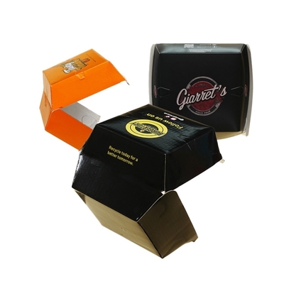 Wholesale customized Burger Box boxes eco-friendly and recyclable food grade corrugated cardboard packaging Burger Box