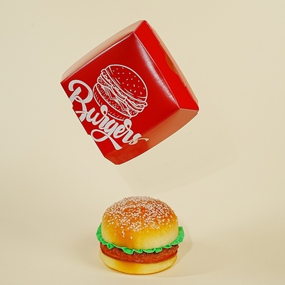 Wholesale of disposable hamburger paper boxes customized logo hamburger boxes