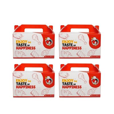 Un buen precio. Customized printed logo eco-friendly food grade fast food fried chicken box en línea