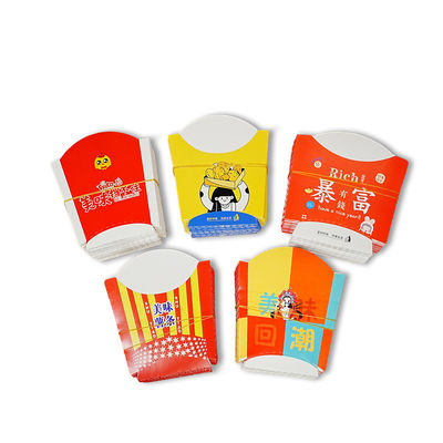 Wholesale customized cheap french fry paper box eco-friendly food grade disposable takeaway paper box