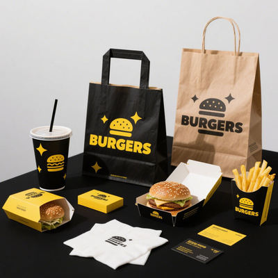 Wholesale customized eco-friendly food grade packaging burger box disposable fast food french fries fried chicken box
