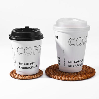 Disposable paper cup factory customized eco-friendly logo hot drink coffee cup