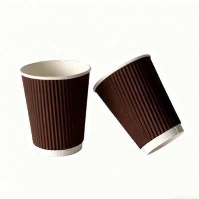 Bom preço. Copo de papel de café de parede única e dupla descartável personalizado com revestimento à base de água ecológico on-line