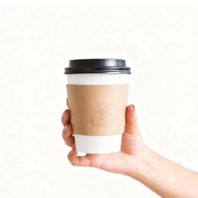 Customized 8oz disposable biodegradable single and double wall hot drink coffee paper cup with lid