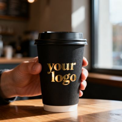 Goede prijs. Milieuvriendelijke biologisch afbreekbare papieren beker met aangepast logo, dubbellaags koffiebeker voor warme dranken met deksel online