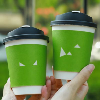 Wholesale paper cups customized hot drinks disposable coffee tea double wallpaper cups coffee cups