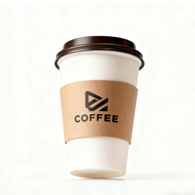 Eco-friendly water-based coating custom logo disposable double-layer coffee paper cup