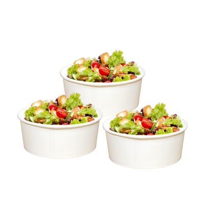 Harga yang bagus Mangkuk salad kertas kraft food grade ramah lingkungan sekali pakai dengan penutup khusus on line