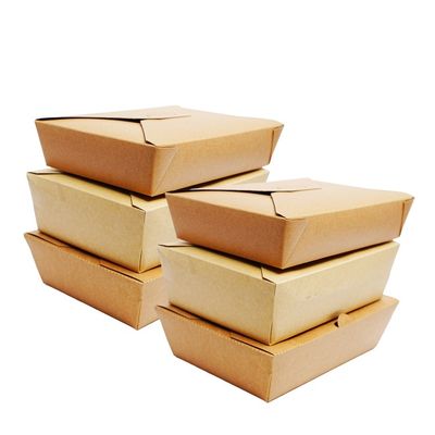 Good price Eco-friendly customized food grade fast food restaurant packaging salad lunch kraft paper box online