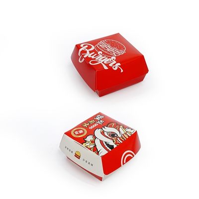 Giá tốt. Logo in tùy chỉnh chất lượng thực phẩm thân thiện với môi trường bao bì bìa trắng hộp hamburger trực tuyến