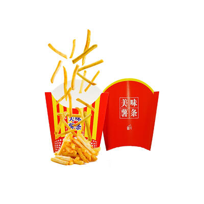 Bom preço. Logotipo personalizado embalagem em papel de qualidade alimentar ecológica embalagem de fritas francesas embalagem de comida para levar on-line