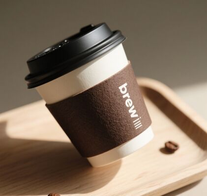 Un buen precio. Taza de papel desechable ecológica y reciclable al por mayor con logotipo personalizado, taza de café de doble capa de 8 oz en línea