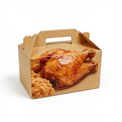 Bom preço. Caixa de Frango Frito Personalizada Ecológica Impressa Resistente à Gordura para Takeaway de Fast Food on-line