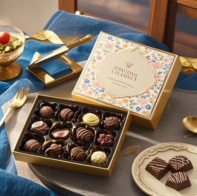Bom preço. Caixa de embalagem de chocolate personalizada por atacado com materiais reciclados e forma oblonga para embalagens de presentes de luxo on-line