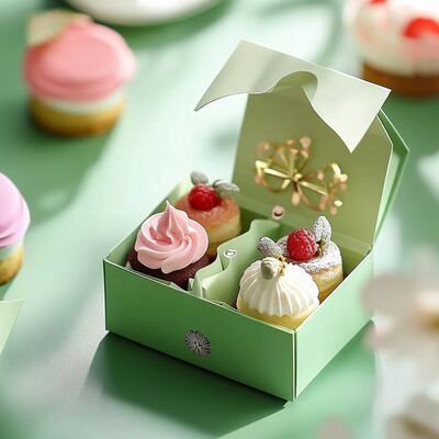 Goede prijs. Groothandel Custom Logo Recyclebare Opvouwbare Bakkist voor Donuts Koekjes Waffels en Cupcakes online