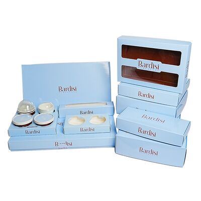 قیمت خوب عمده فروشی لوگو سفارشی جعبه هدیه تاشو سازگار با محیط زیست برای محصولات پخته شده و بسته بندی بستنی آنلاین