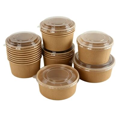 Good price Eco-friendly customizable food grade paper bowl for disposable takeaway food container online