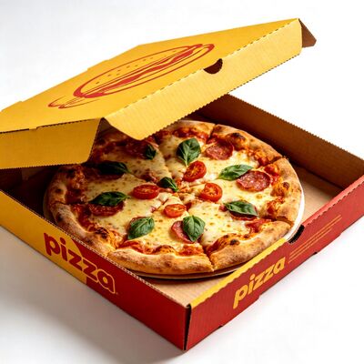 Good price Biodegradable Corrugated Cardboard Pizza Box with Custom Logo Printing and Food-Grade Safety Certification online